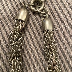 Silver metal necklace